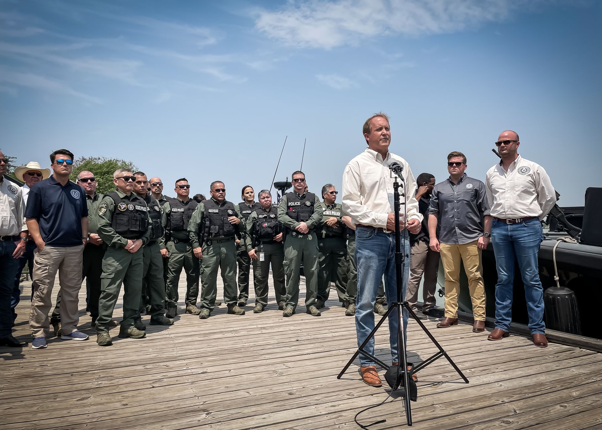 Ken Paxton at the border